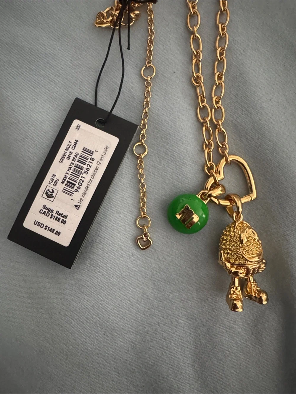 Kate Spade New York X M&M Gold-Tone Statement Pendant Necklace 18